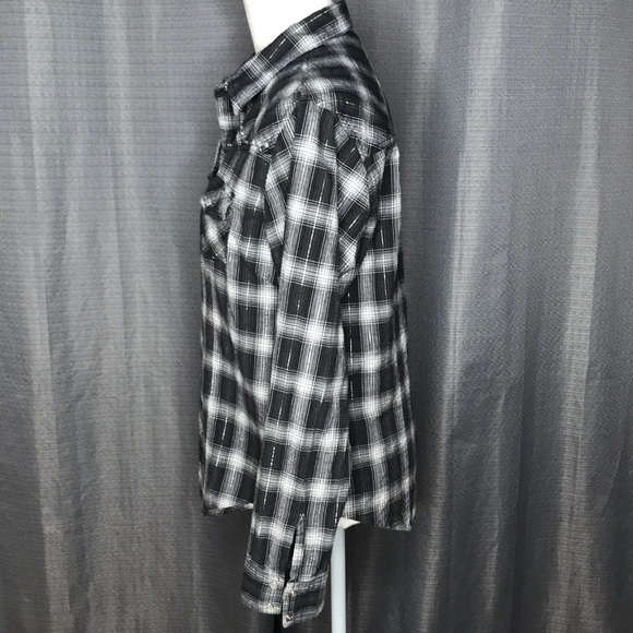 CUMBERLAND OUTFITTERS LARGE BLACK GRAY PLAID - Picture 5 of 9